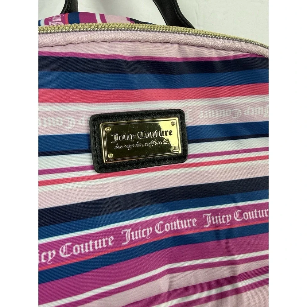 Juicy Couture‎ Wild Heart Striped Squad Backpack Nylon Medium Handbag New